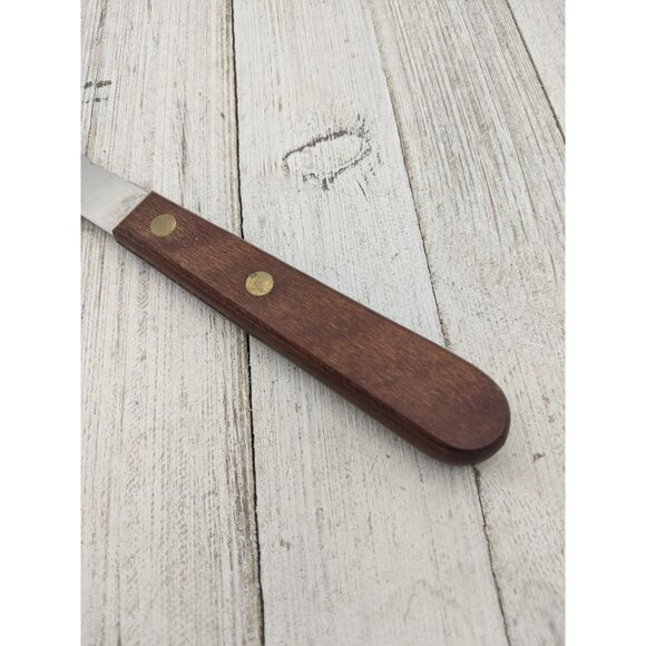 Robinson Knife Co 8” Carving Utility Knife #3 Serrated Wood Handle 12 1/2" Total - Picture 6 of 8